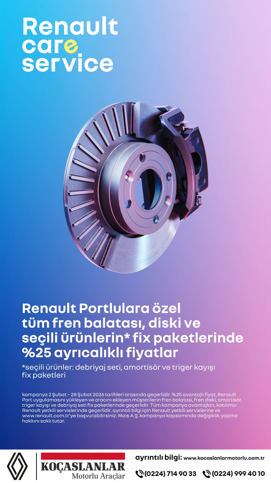 Renault Portlulara Özel Kampanya Şubat